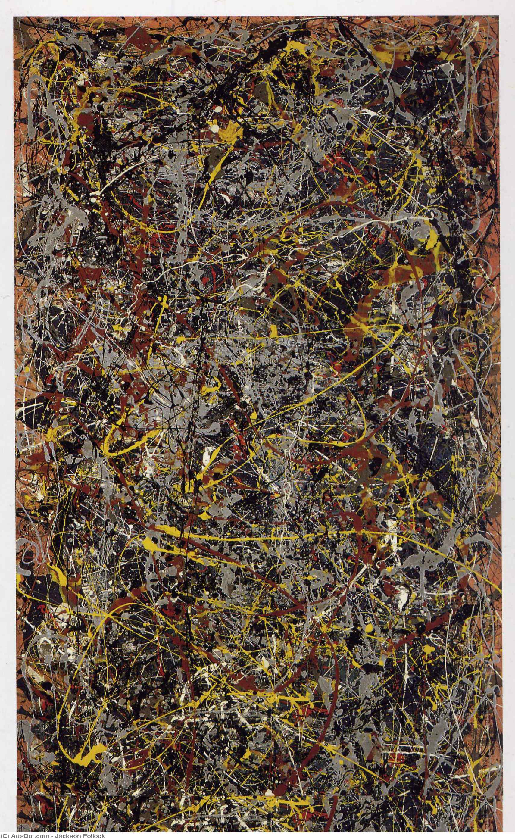 Wikoo.org - موسوعة الفنون الجميلة - اللوحة، العمل الفني Jackson Pollock - Number 5