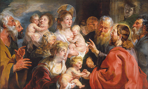 Wikioo.org - The Encyclopedia of Fine Arts - Painting, Artwork by Jacob Jordaens - Suffer the Little Children to Come Unto Me