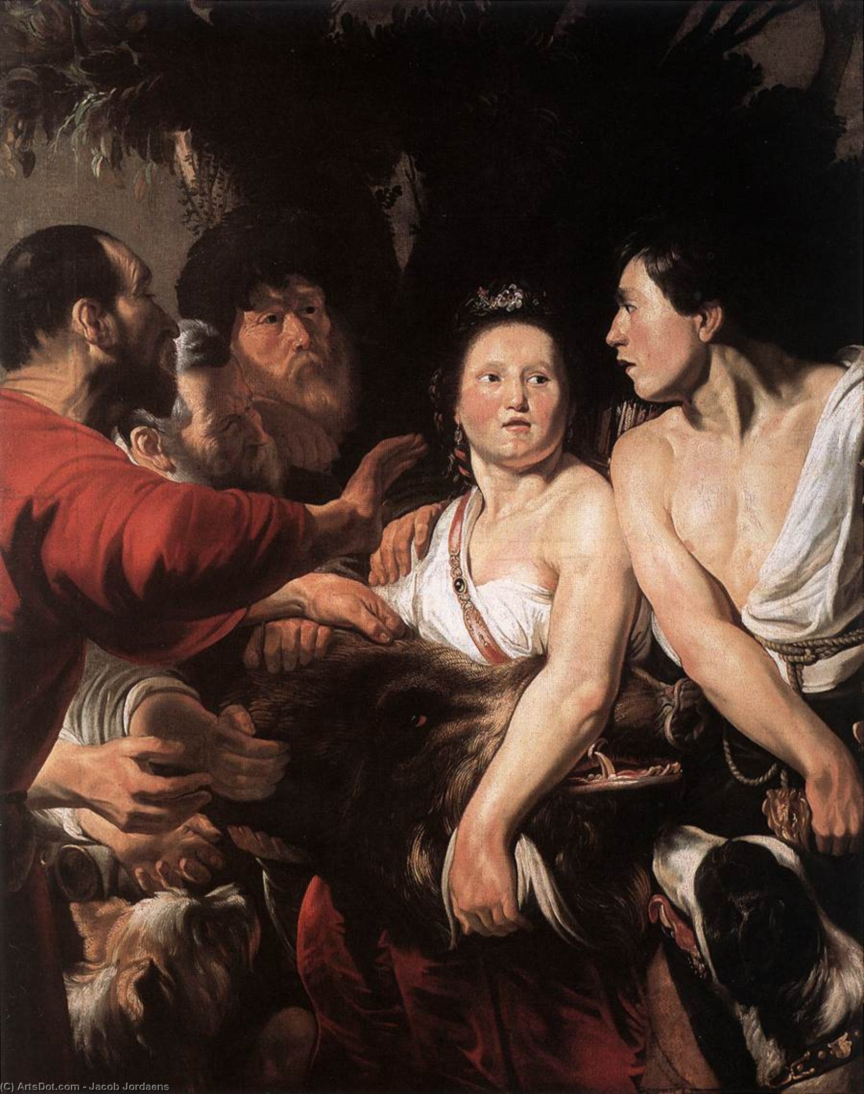 Wikioo.org - The Encyclopedia of Fine Arts - Painting, Artwork by Jacob Jordaens - Meleager and Atalanta