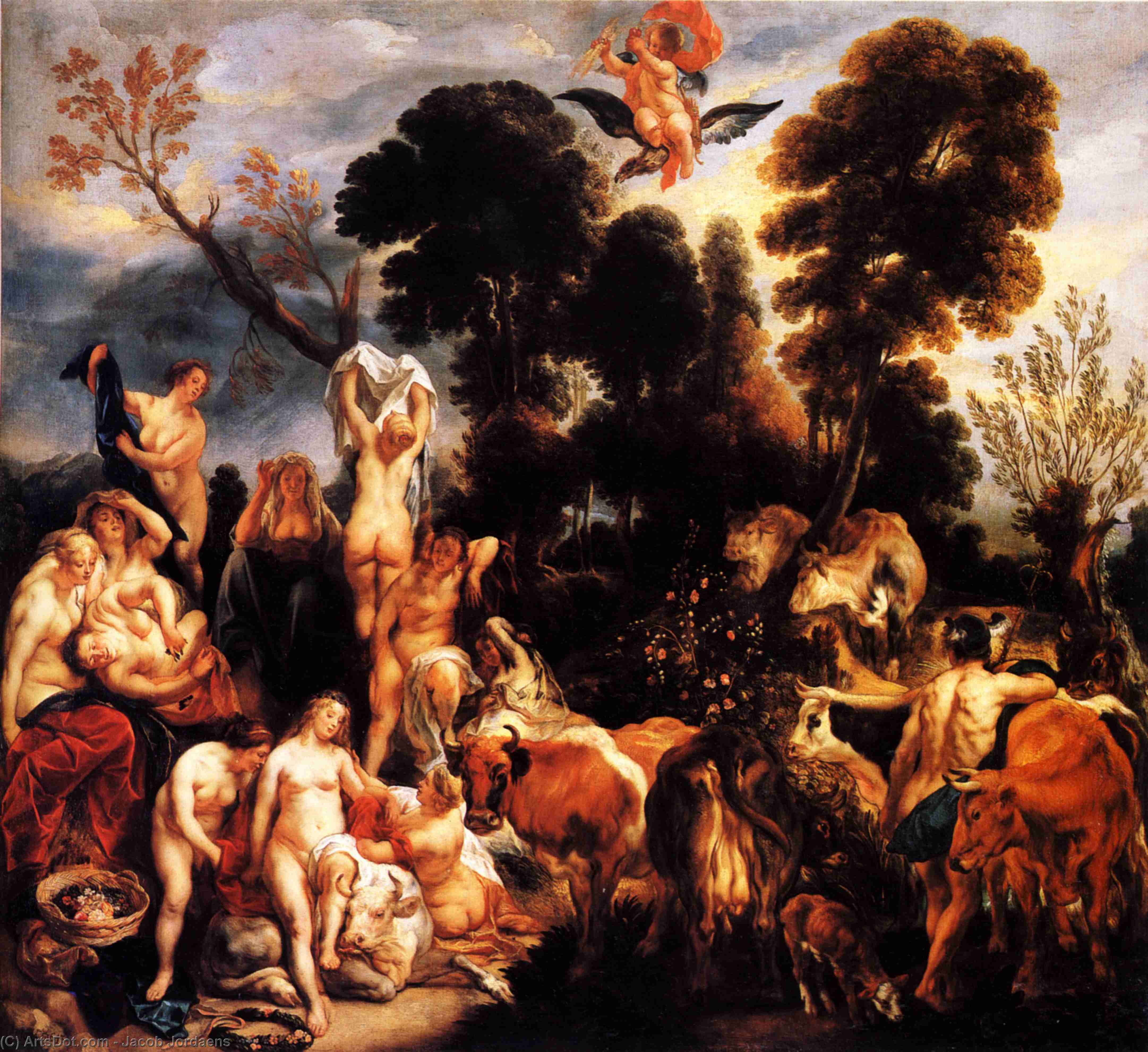 Wikioo.org - The Encyclopedia of Fine Arts - Painting, Artwork by Jacob Jordaens - The Rape of Europa