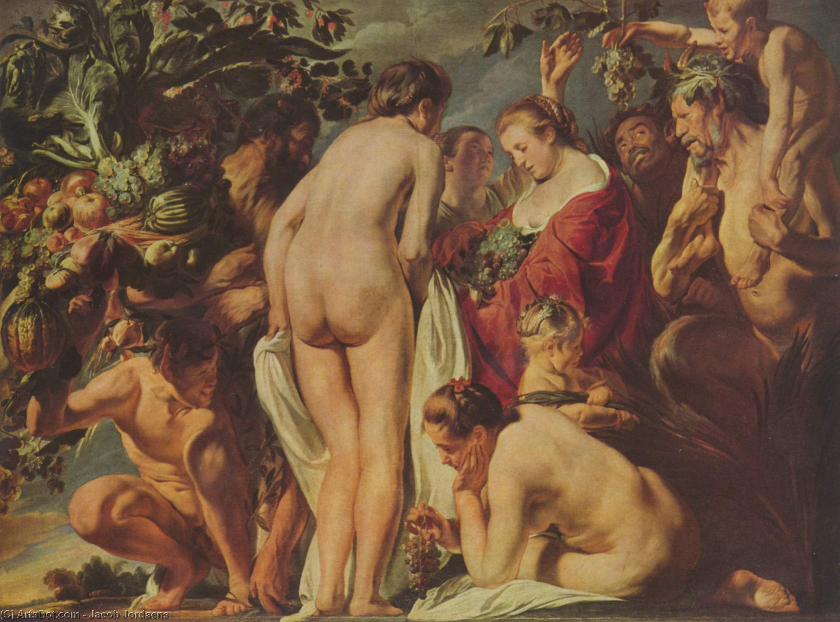 Wikioo.org – La Enciclopedia de las Bellas Artes - Pintura, Obras de arte de Jacob Jordaens - Alegoría de la abundancia