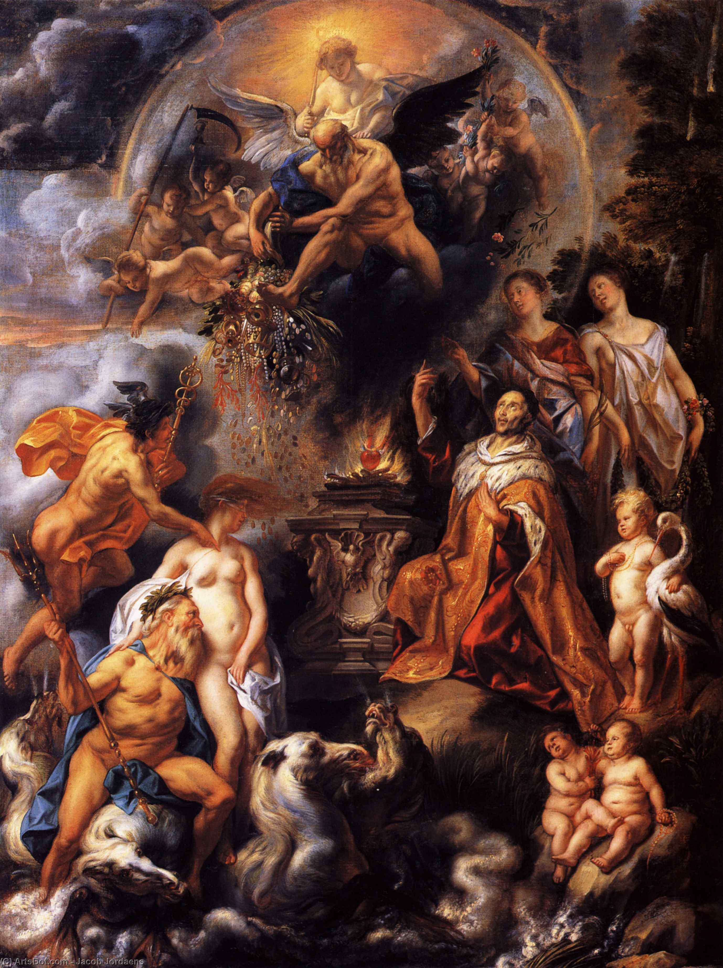 Wikioo.org - The Encyclopedia of Fine Arts - Painting, Artwork by Jacob Jordaens - Allegory of the Peace of Westphalia