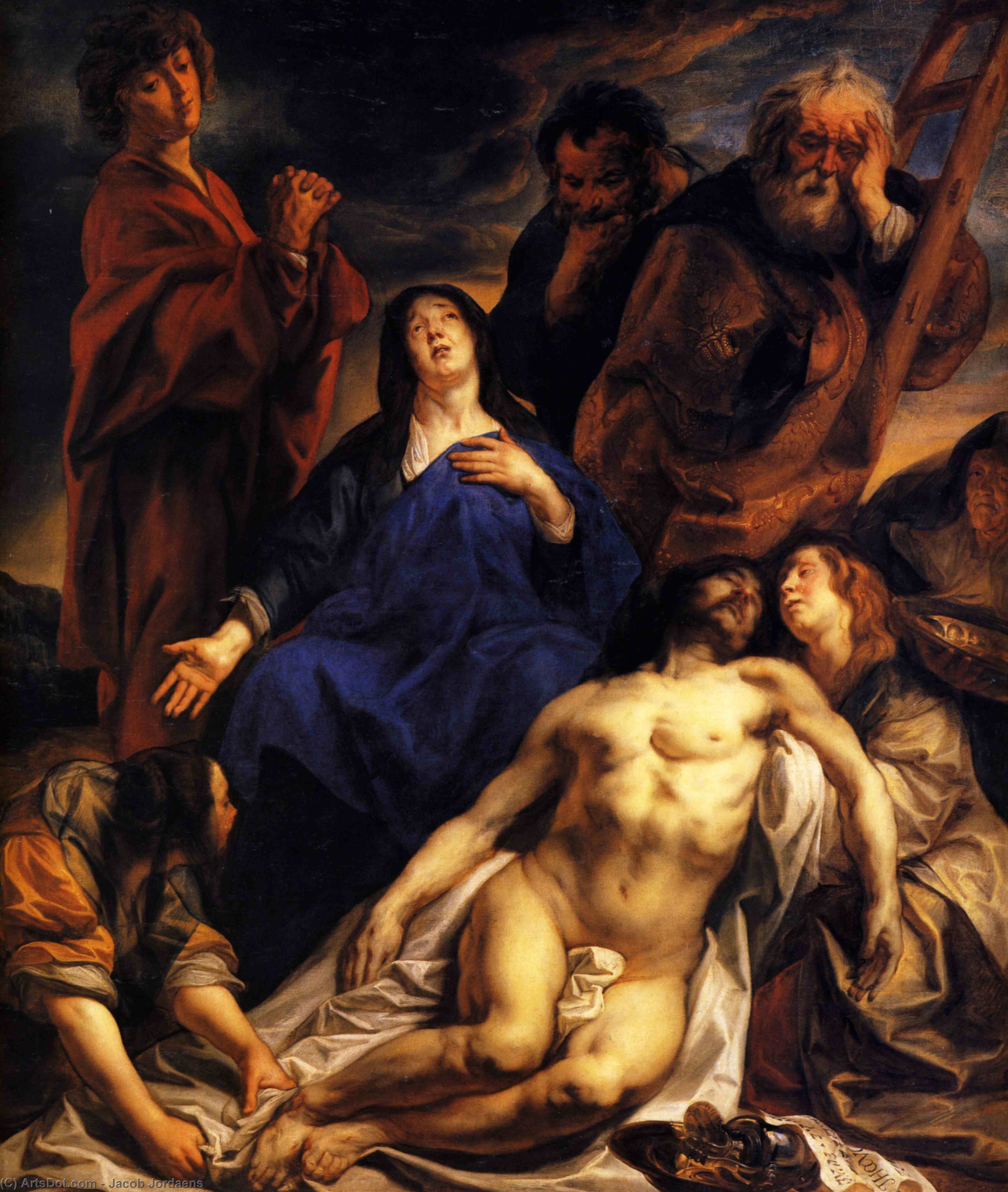 WikiOO.org - Encyclopedia of Fine Arts - Maľba, Artwork Jacob Jordaens - The Lamentation