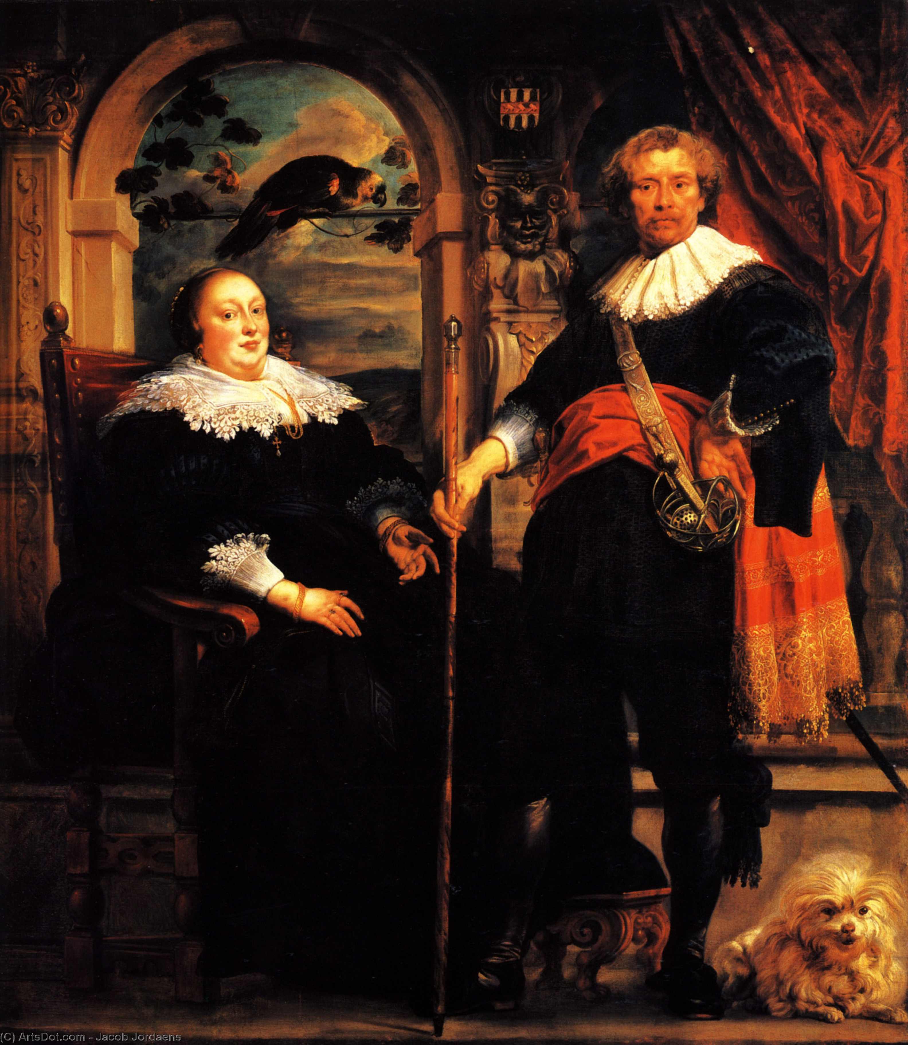 Wikioo.org - สารานุกรมวิจิตรศิลป์ - จิตรกรรม Jacob Jordaens - Govaert van Surpele and his wife