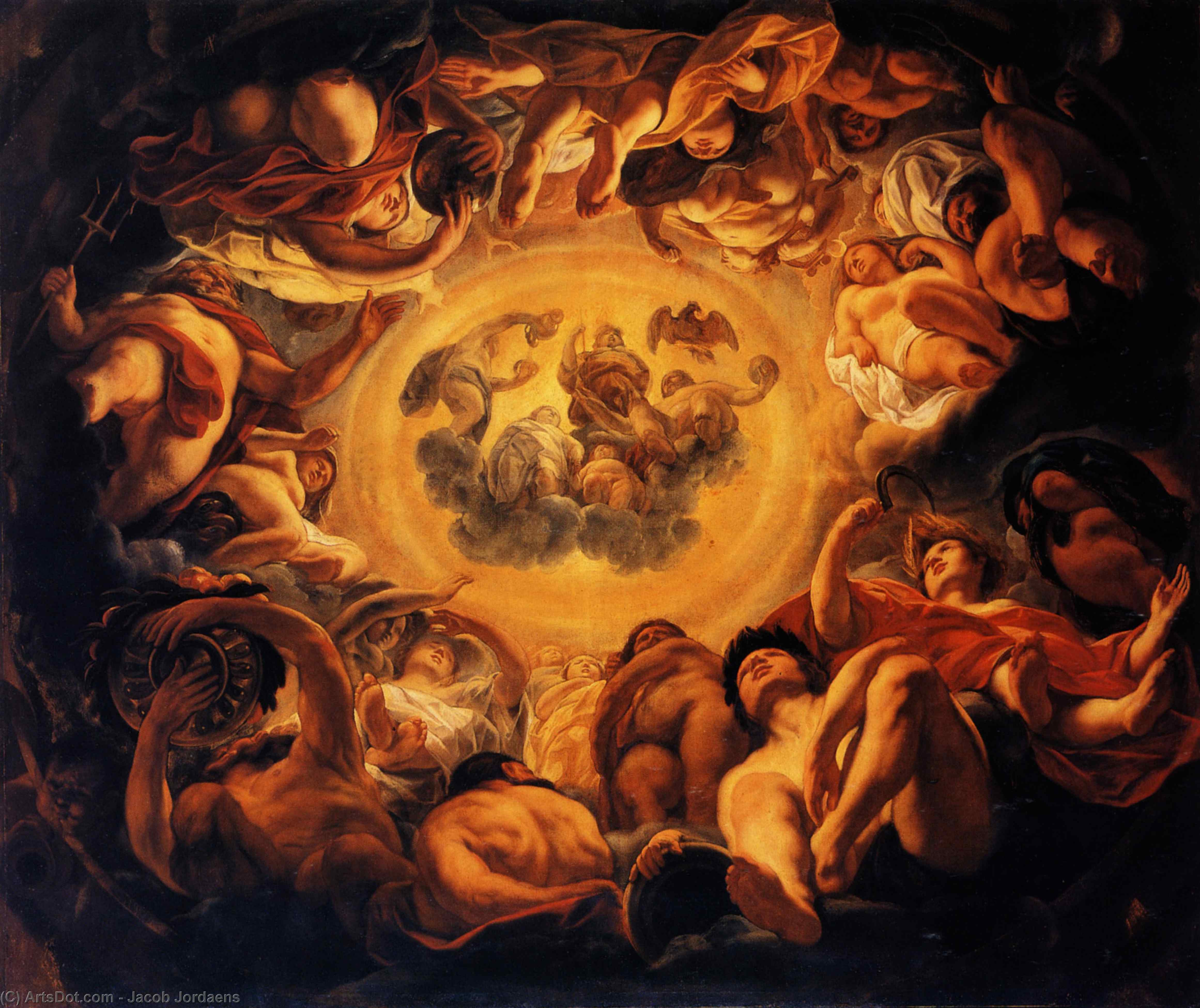 Wikioo.org - The Encyclopedia of Fine Arts - Painting, Artwork by Jacob Jordaens - Psyche hosted on Olympus