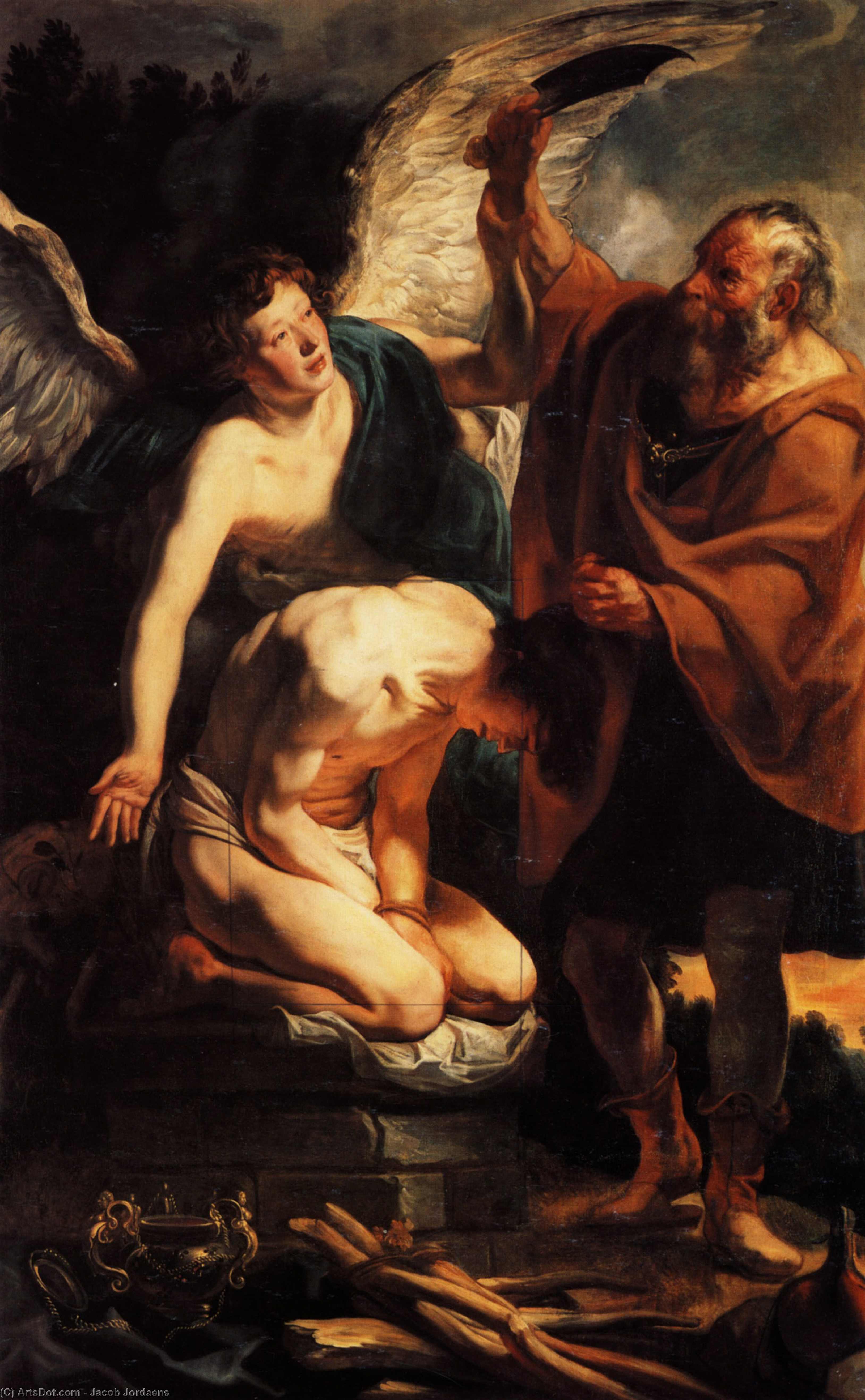 WikiOO.org - Enciclopédia das Belas Artes - Pintura, Arte por Jacob Jordaens - The Sacrifice of Isaac