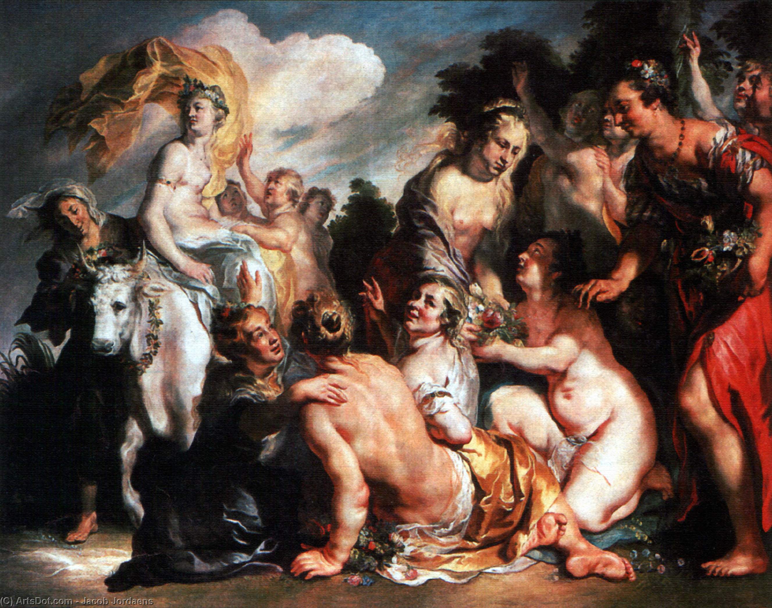 WikiOO.org - Enciklopedija dailės - Tapyba, meno kuriniai Jacob Jordaens - Rape of Europa