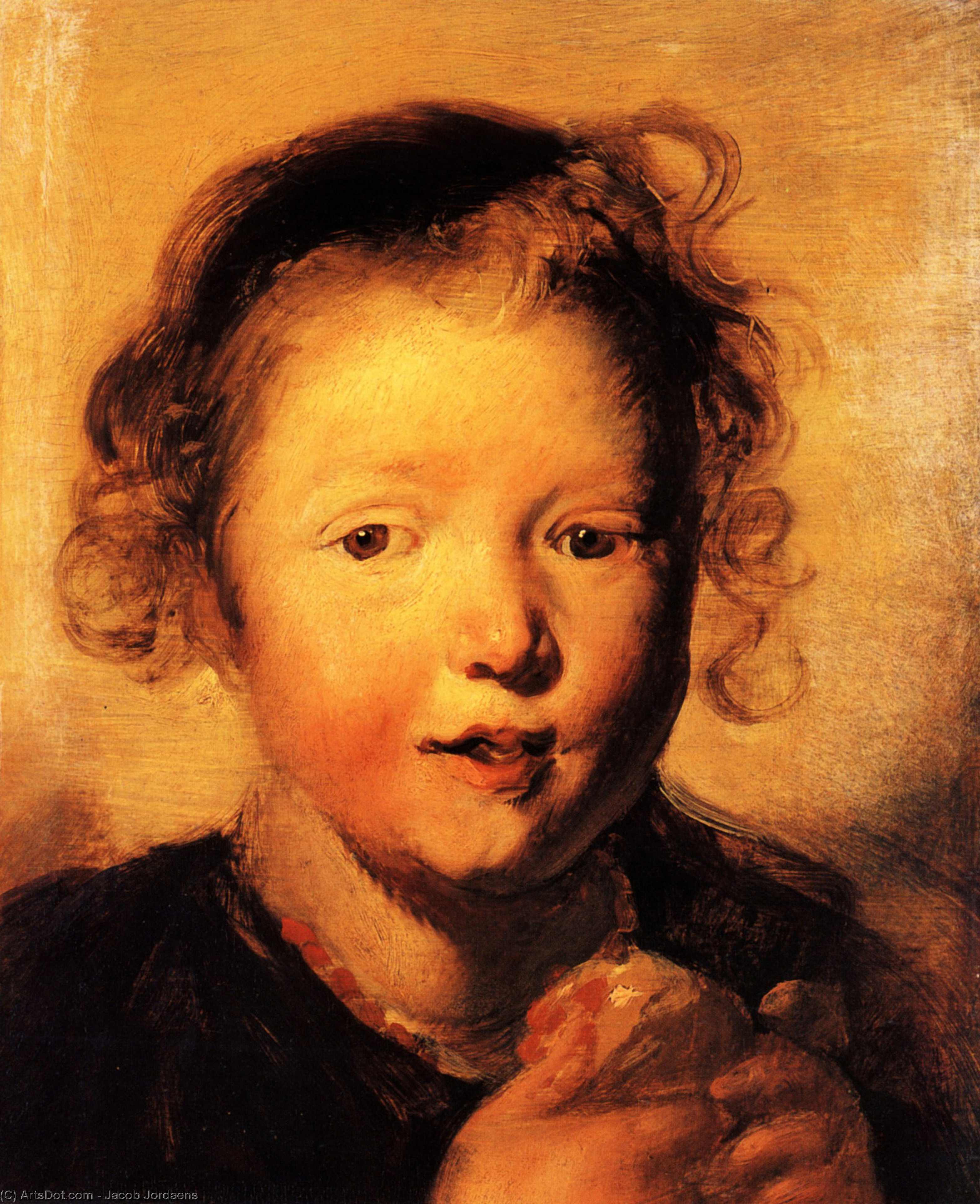 WikiOO.org - Güzel Sanatlar Ansiklopedisi - Resim, Resimler Jacob Jordaens - Child's head