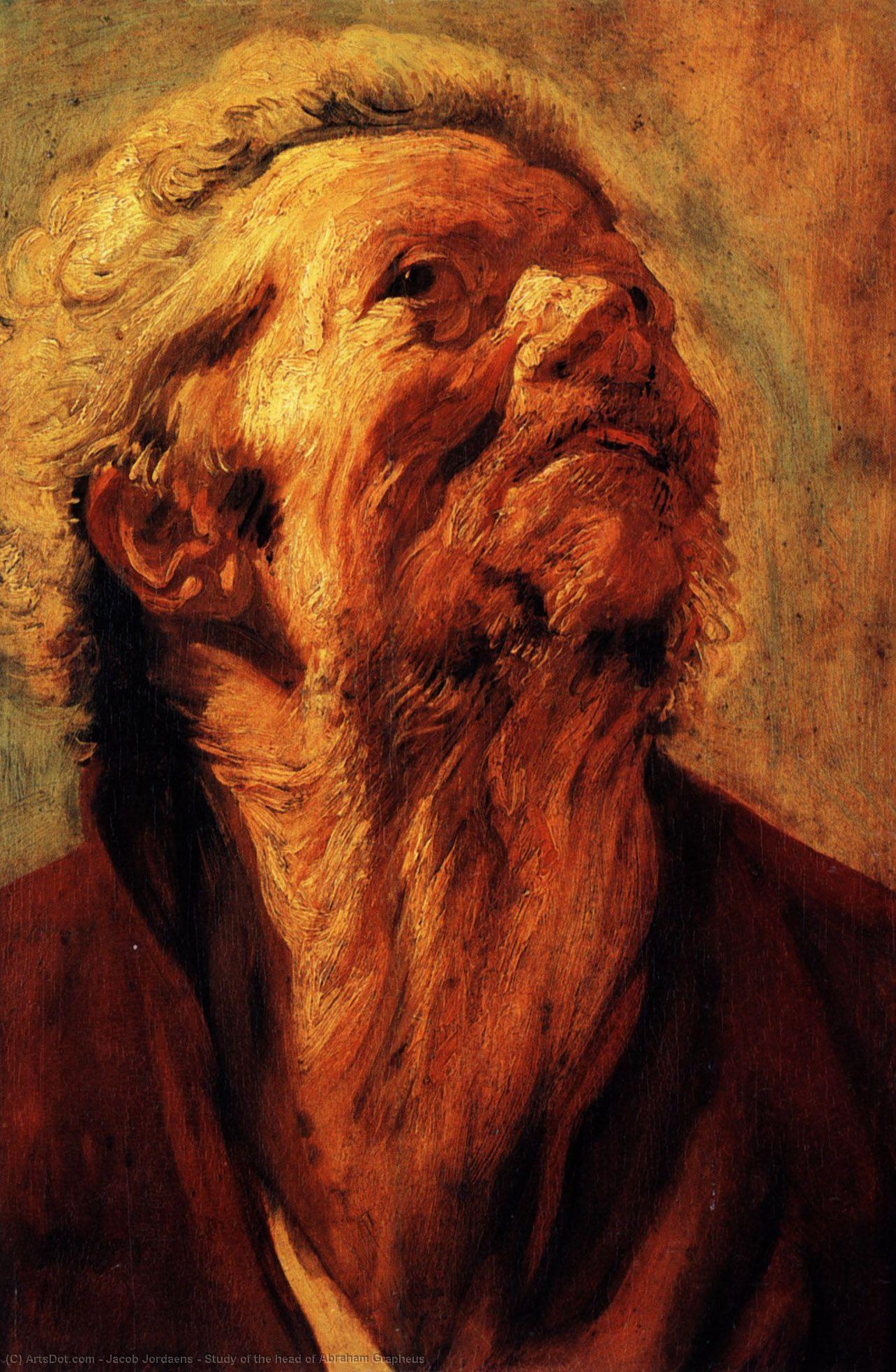 Wikioo.org - The Encyclopedia of Fine Arts - Painting, Artwork by Jacob Jordaens - Study of the head of Abraham Grapheus