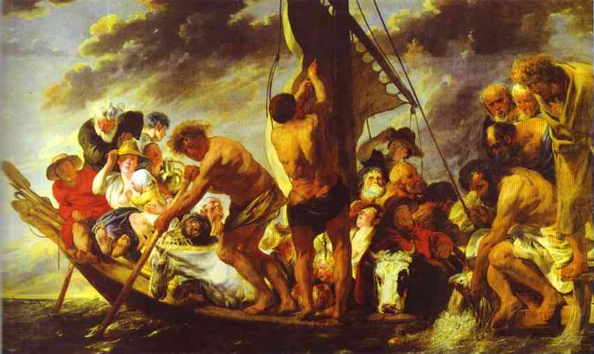 Wikioo.org – L'Encyclopédie des Beaux Arts - Peinture, Oeuvre de Jacob Jordaens - Ferry Boat à Anvers