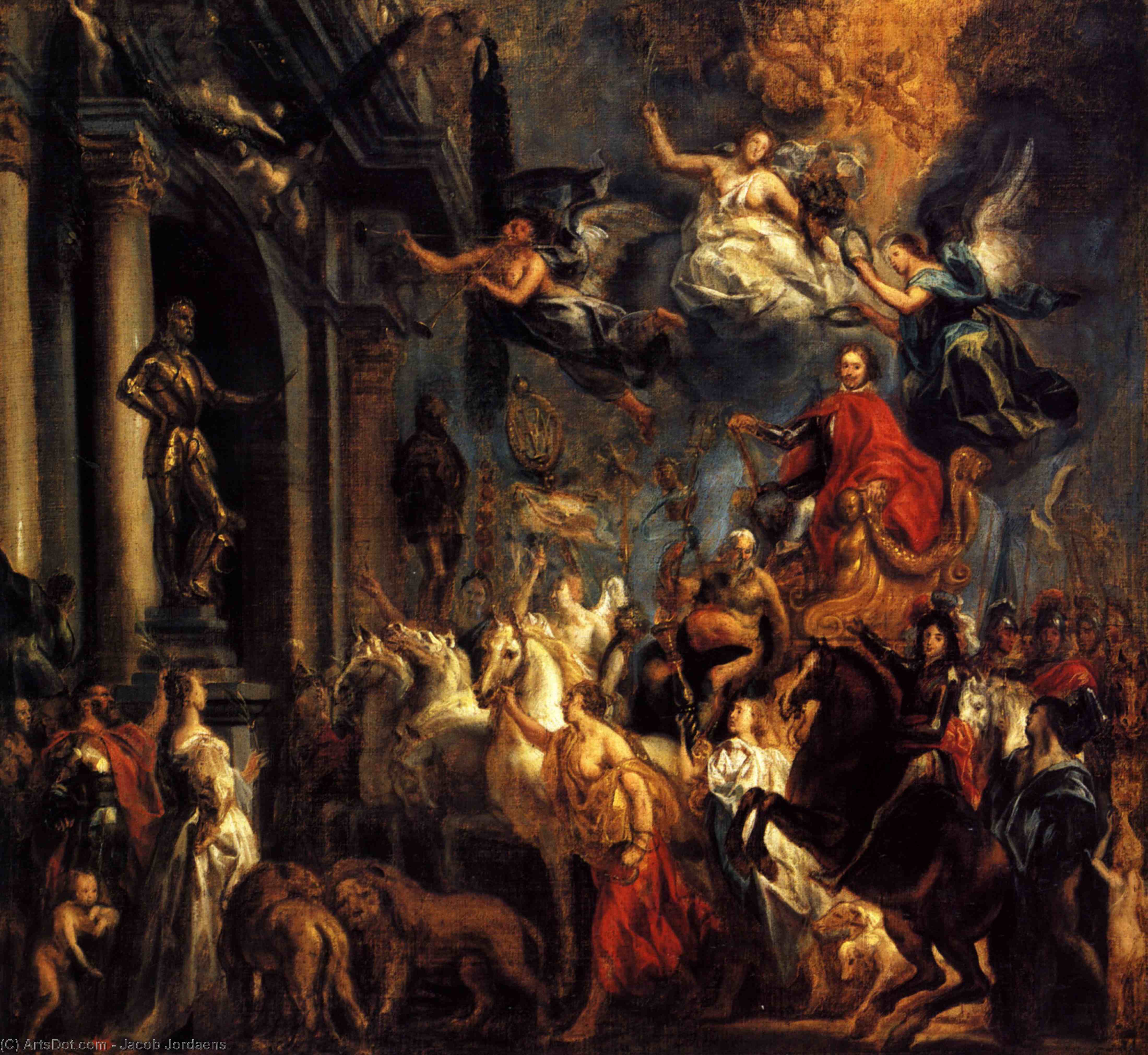 Wikioo.org - The Encyclopedia of Fine Arts - Painting, Artwork by Jacob Jordaens - The Triumph of Frederic-Henri