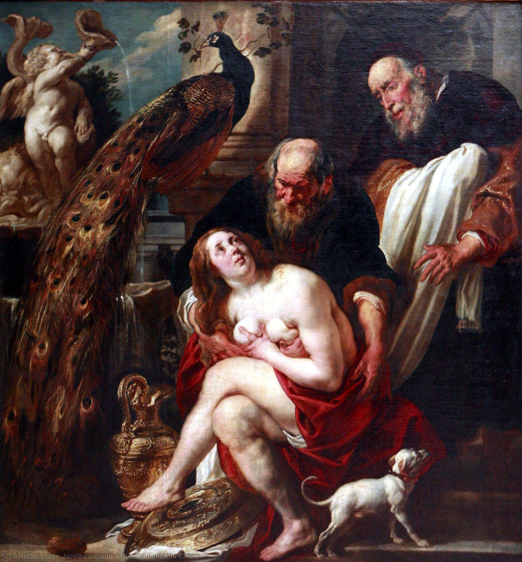 Wikioo.org - The Encyclopedia of Fine Arts - Painting, Artwork by Jacob Jordaens - Suzanna and the Elders