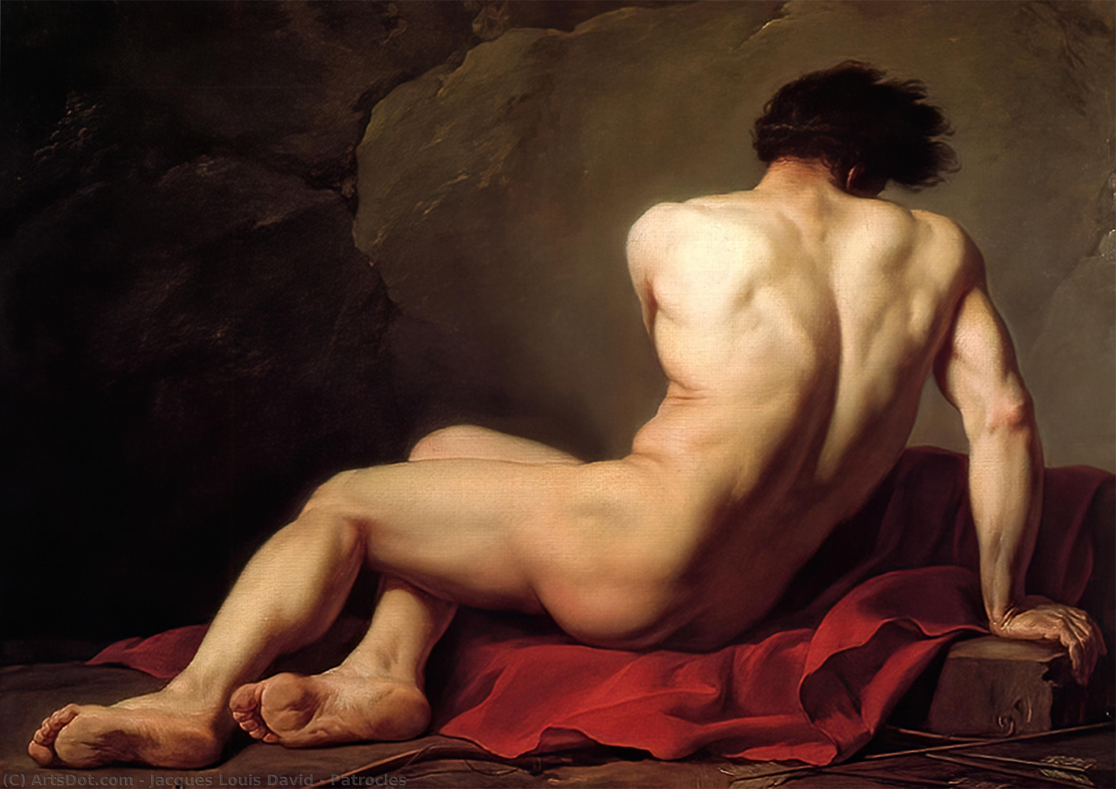 WikiOO.org - Encyclopedia of Fine Arts - Festés, Grafika Jacques Louis David - Patrocles