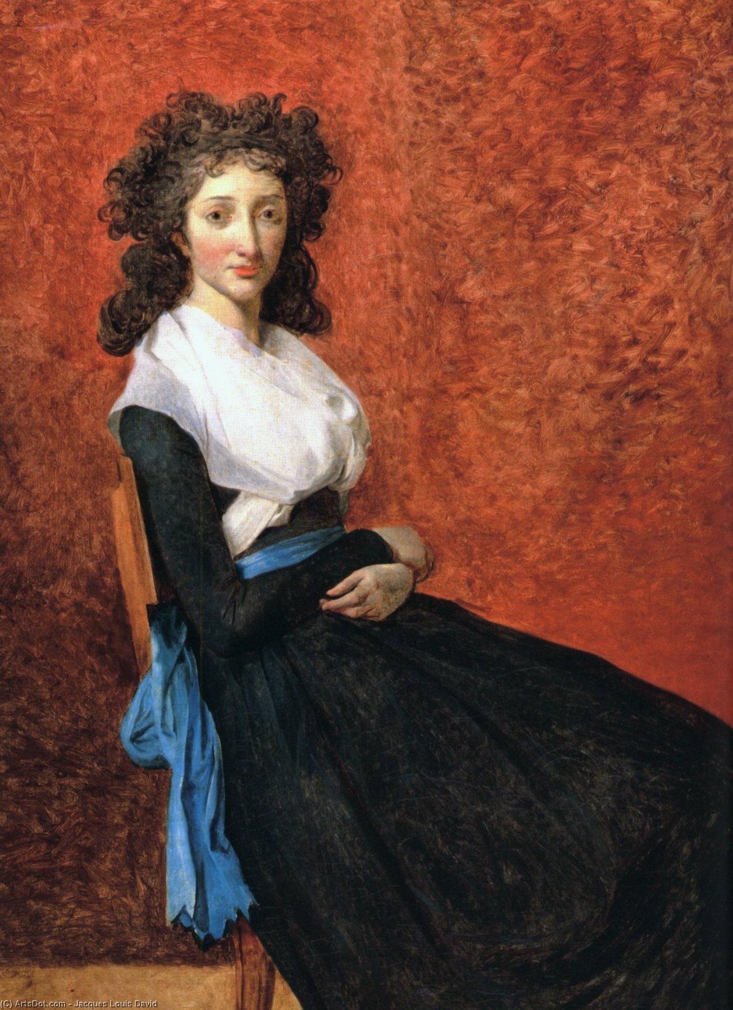 WikiOO.org - אנציקלופדיה לאמנויות יפות - ציור, יצירות אמנות Jacques Louis David - Portrait of Madame Charles-Louis Trudaine
