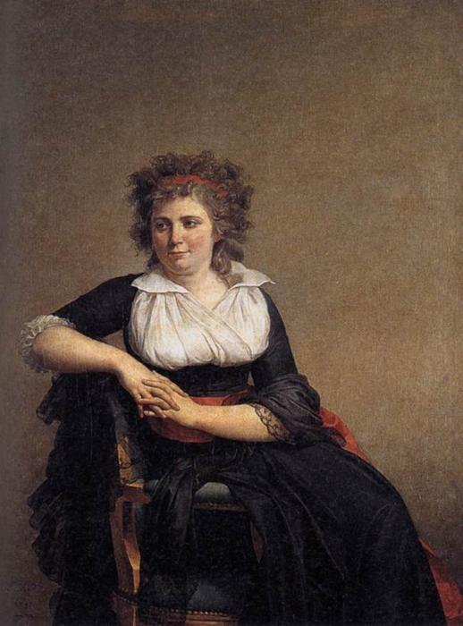 WikiOO.org - Encyclopedia of Fine Arts - Lukisan, Artwork Jacques Louis David - Robertine Tourteau, Marquise d'Orvilliers