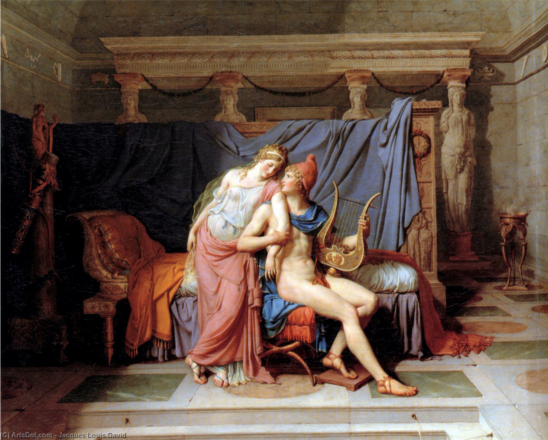WikiOO.org - 百科事典 - 絵画、アートワーク Jacques Louis David - パリとヘレン