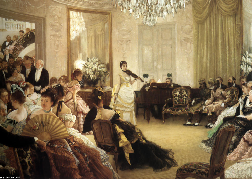 Wikioo.org - The Encyclopedia of Fine Arts - Painting, Artwork by James Jacques Joseph Tissot - Hush! (The Concert)