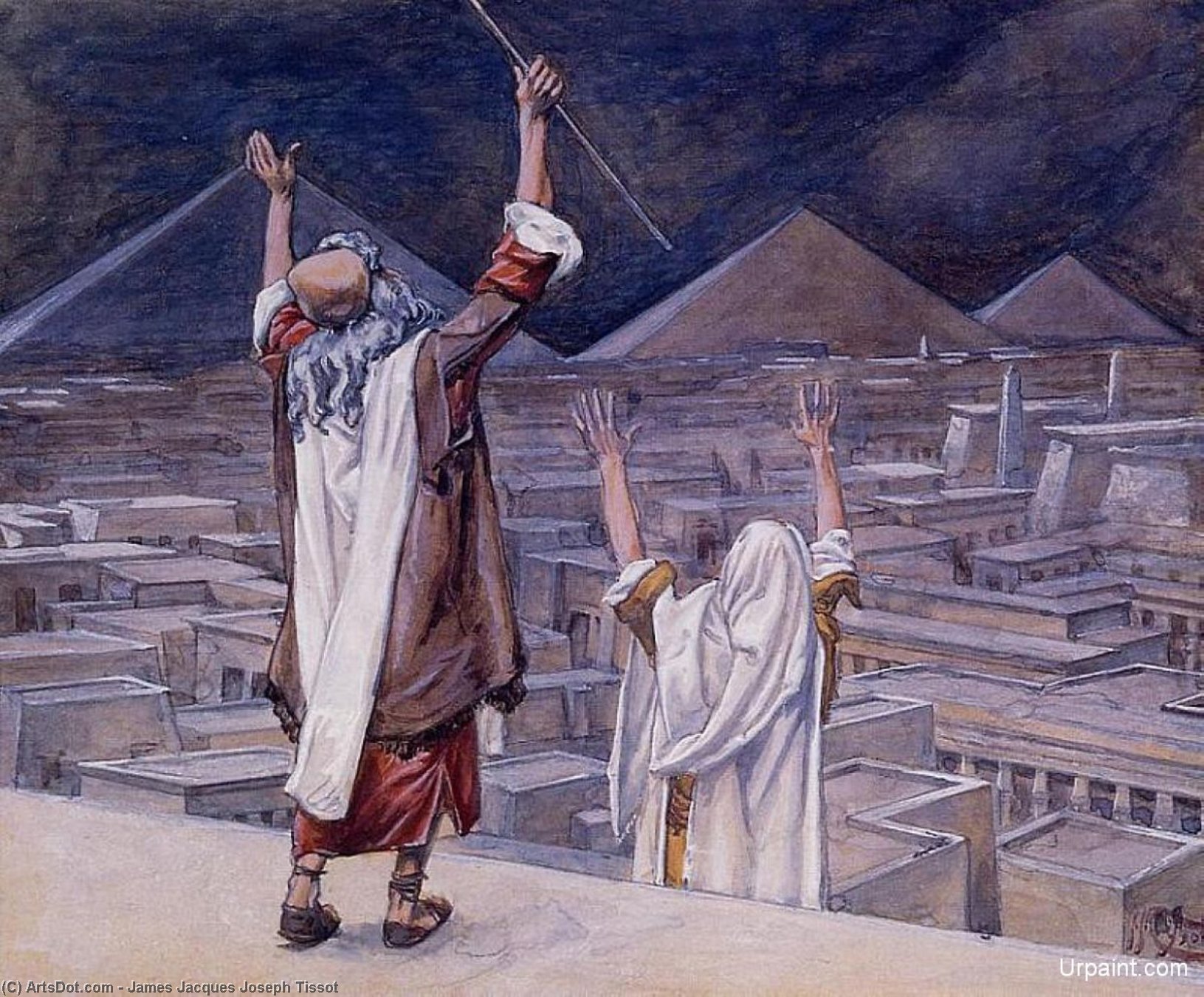 Wikioo.org - The Encyclopedia of Fine Arts - Painting, Artwork by James Jacques Joseph Tissot - The Plague of Locusts