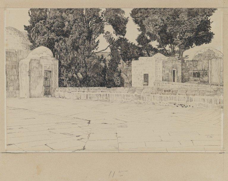 WikiOO.org - Encyclopedia of Fine Arts - Lukisan, Artwork James Jacques Joseph Tissot - Rear of the Mosque of Omar