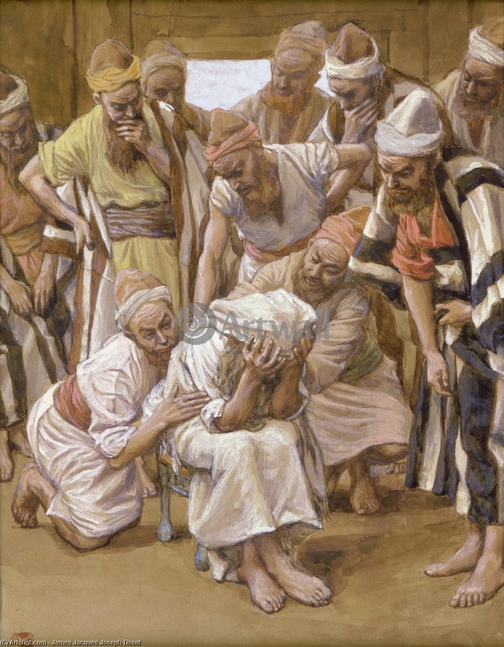WikiOO.org - Encyclopedia of Fine Arts - Maľba, Artwork James Jacques Joseph Tissot - Jacob Mourns His Son Joseph