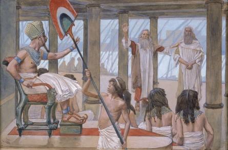 Wikioo.org - The Encyclopedia of Fine Arts - Painting, Artwork by James Jacques Joseph Tissot - Moses Speaks to Pharaoh