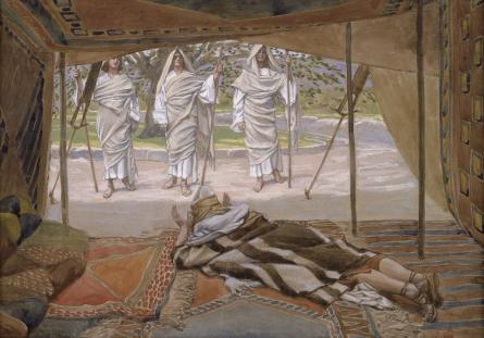 Wikioo.org - Bách khoa toàn thư về mỹ thuật - Vẽ tranh, Tác phẩm nghệ thuật James Jacques Joseph Tissot - Abraham and the Three Angels