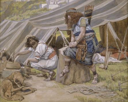 WikiOO.org - Encyclopedia of Fine Arts - Maalaus, taideteos James Jacques Joseph Tissot - The Mess of Pottage