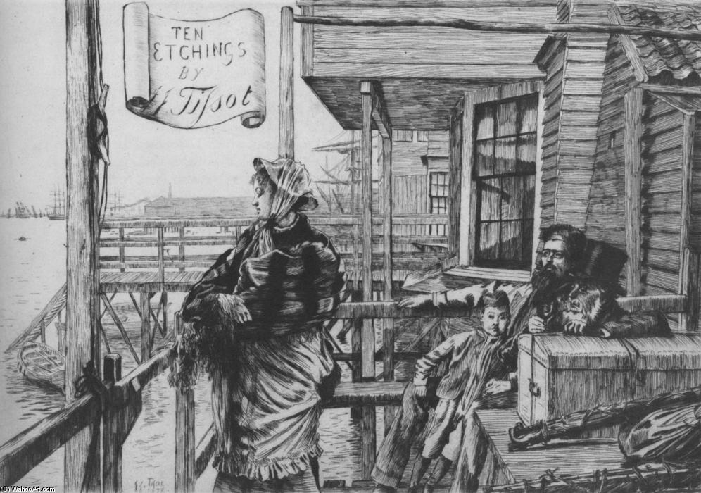 WikiOO.org - دایره المعارف هنرهای زیبا - نقاشی، آثار هنری James Jacques Joseph Tissot - The Inn of the Three Ravens