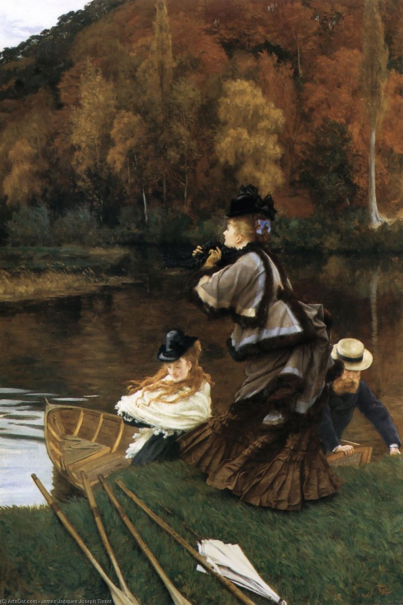 Wikioo.org - The Encyclopedia of Fine Arts - Painting, Artwork by James Jacques Joseph Tissot - Autumn on the Thames