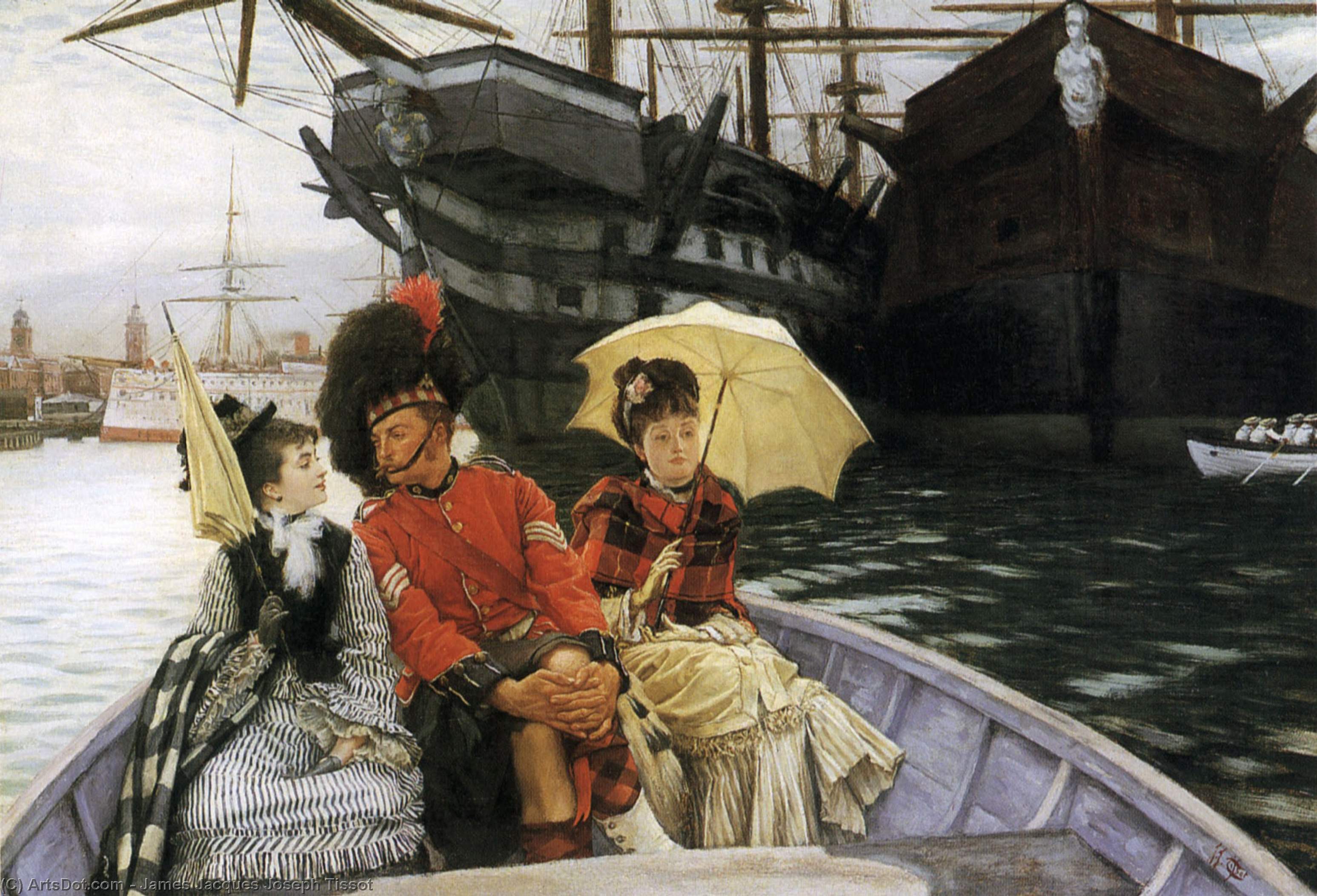 Wikioo.org - The Encyclopedia of Fine Arts - Painting, Artwork by James Jacques Joseph Tissot - Portsmouth Dockyard