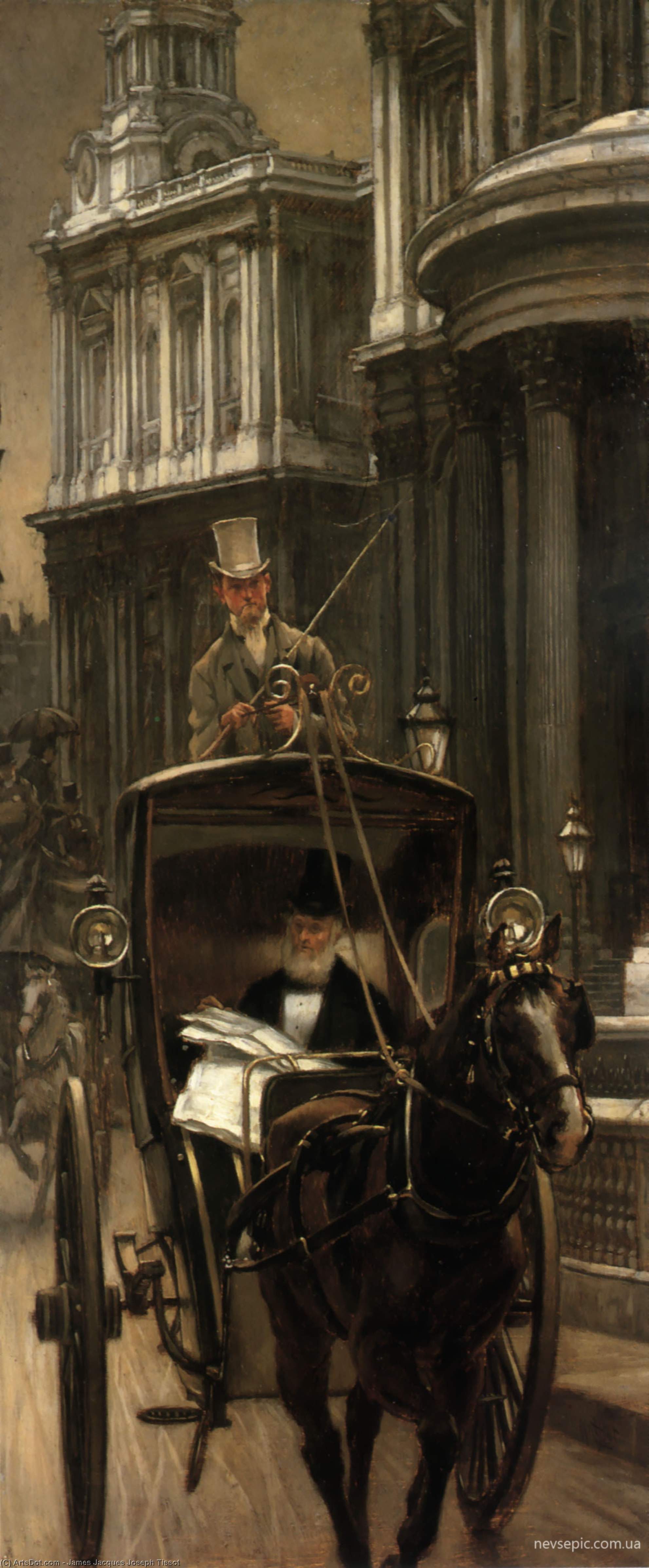 WikiOO.org - Encyclopedia of Fine Arts - Målning, konstverk James Jacques Joseph Tissot - Going to Business