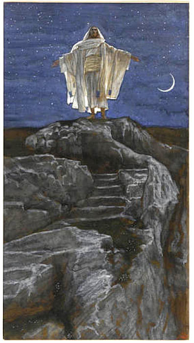 Wikioo.org - The Encyclopedia of Fine Arts - Painting, Artwork by James Jacques Joseph Tissot - Jesus Goes Up Alone onto a Mountain to Pray