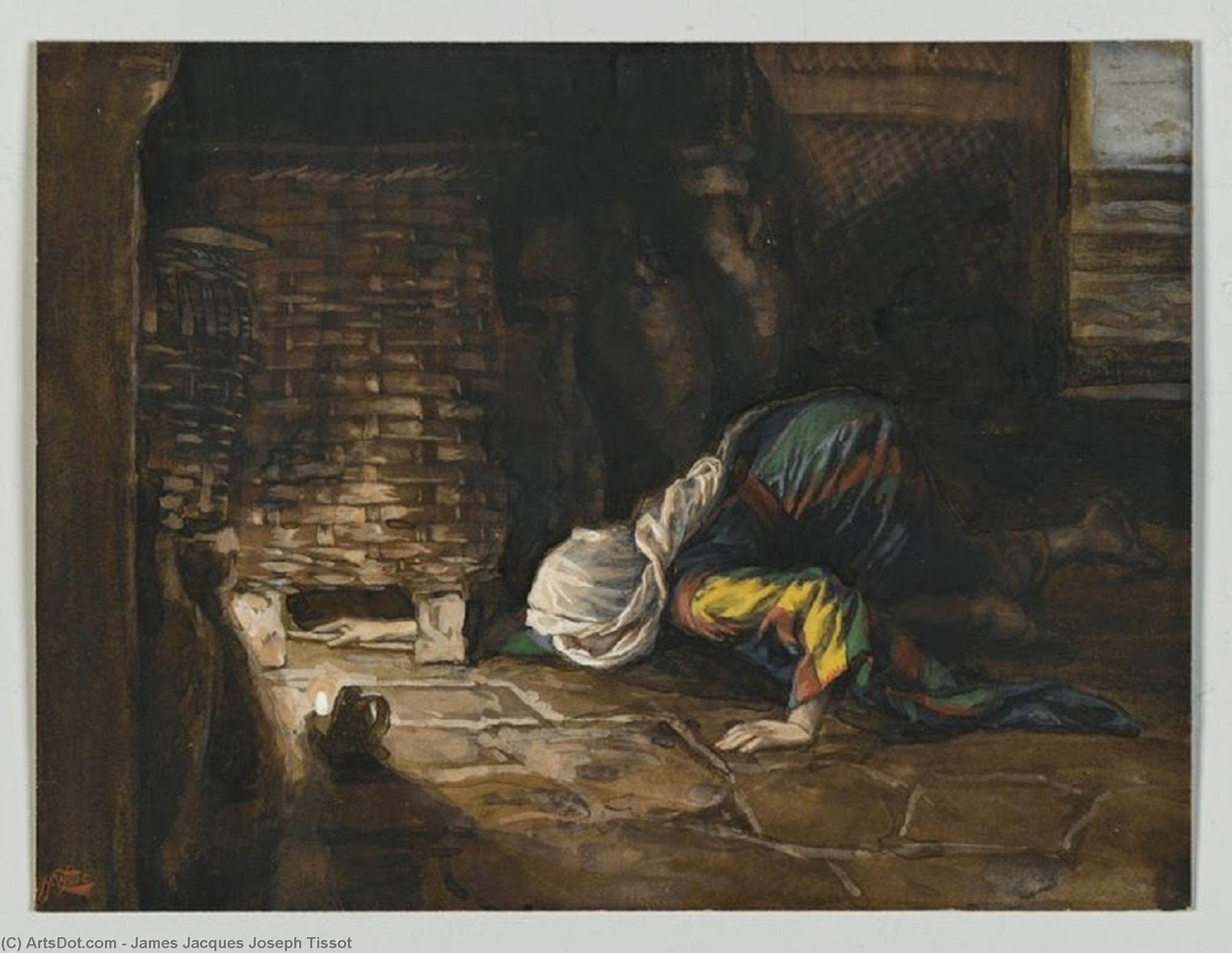 Wikioo.org - The Encyclopedia of Fine Arts - Painting, Artwork by James Jacques Joseph Tissot - The Lost Drachma