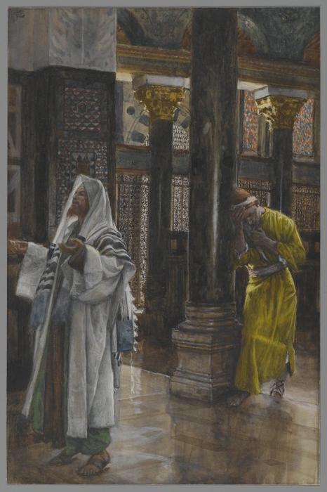 Wikioo.org - The Encyclopedia of Fine Arts - Painting, Artwork by James Jacques Joseph Tissot - The Pharisee and the Publican