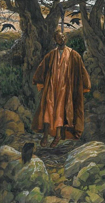 WikiOO.org - Encyclopedia of Fine Arts - Lukisan, Artwork James Jacques Joseph Tissot - Judas Hangs Himself, illustration for 'The Life of Christ'