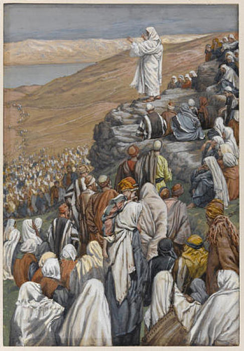 WikiOO.org - Encyclopedia of Fine Arts - Lukisan, Artwork James Jacques Joseph Tissot - The Sermon on the Mount, illustration for 'The Life of Christ'
