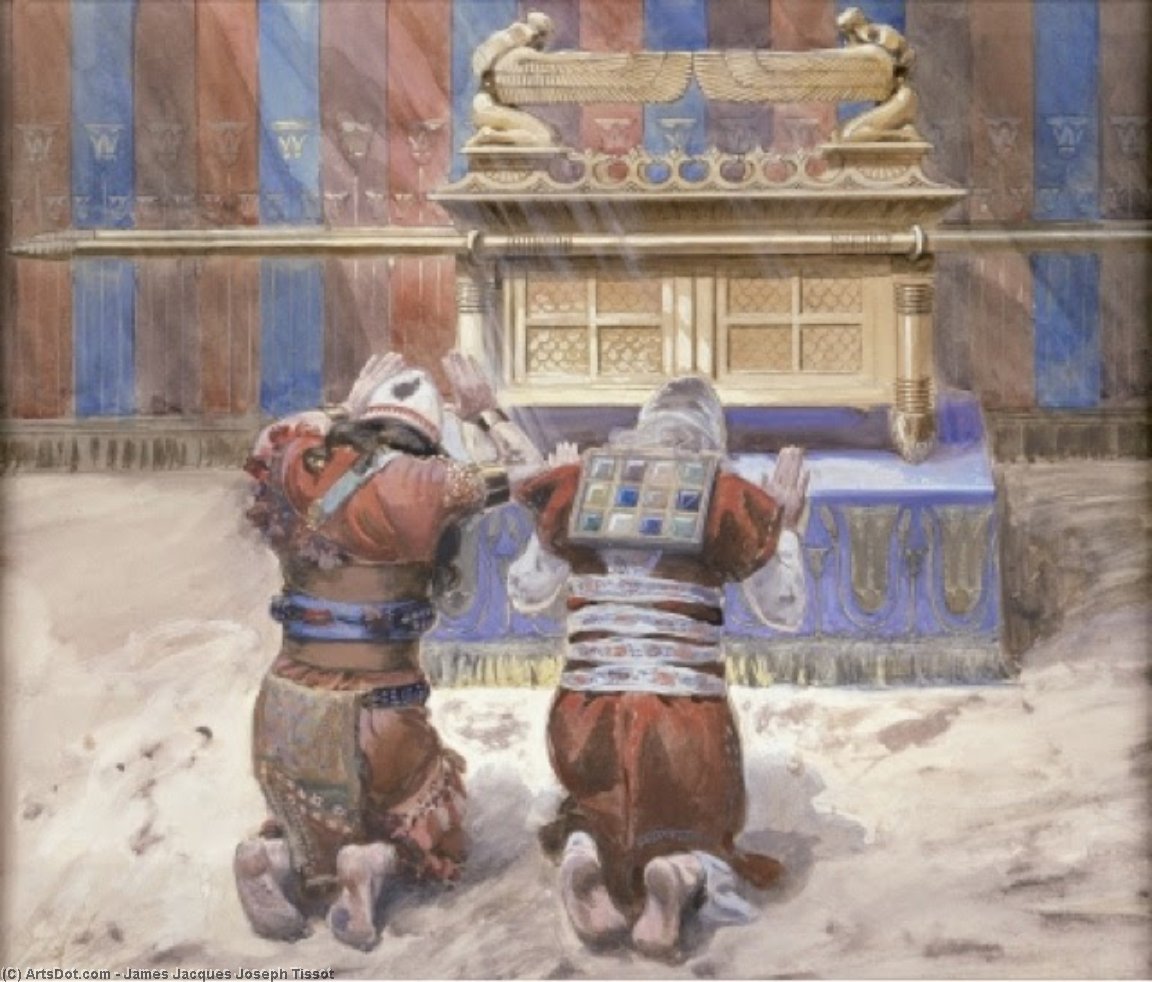 Wikioo.org - The Encyclopedia of Fine Arts - Painting, Artwork by James Jacques Joseph Tissot - Moses and Joshua In the Tabernacle