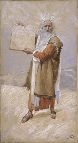 Wikioo.org – L'Enciclopedia delle Belle Arti - Pittura, Opere di James Jacques Joseph Tissot - Mosè ei dieci comandamenti