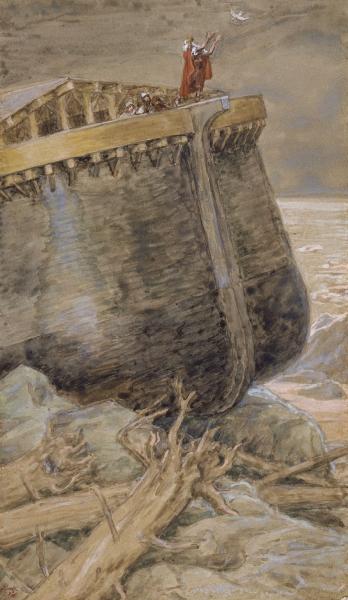Wikioo.org - สารานุกรมวิจิตรศิลป์ - จิตรกรรม James Jacques Joseph Tissot - The Dove Returns to Noah