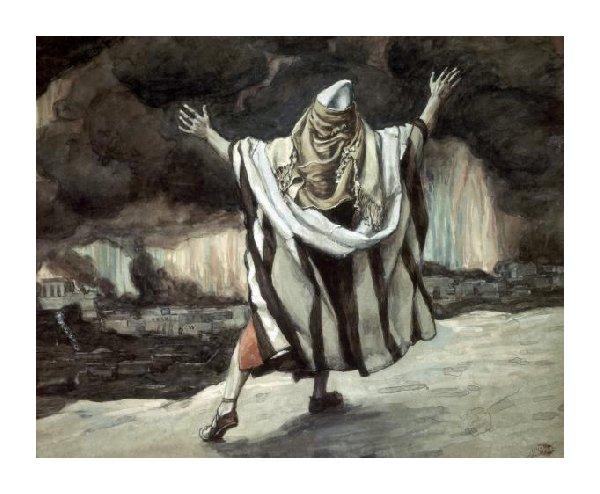 Wikioo.org - The Encyclopedia of Fine Arts - Painting, Artwork by James Jacques Joseph Tissot - Abraham Sees Sodom in Flames