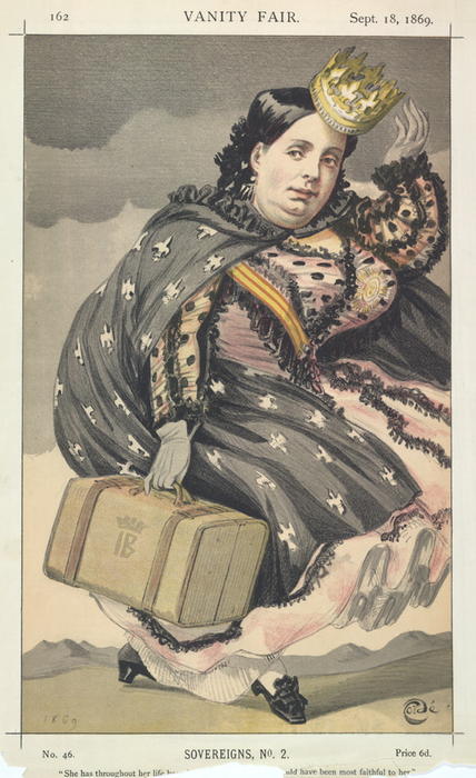 WikiOO.org - Encyclopedia of Fine Arts - Lukisan, Artwork James Jacques Joseph Tissot - Sovereigns No.20 Caricature of Isabella II of Spain
