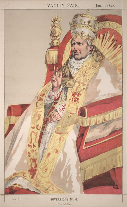 Wikioo.org - The Encyclopedia of Fine Arts - Painting, Artwork by James Jacques Joseph Tissot - Sovereigns No.60 Caricature of Pope Pius IX