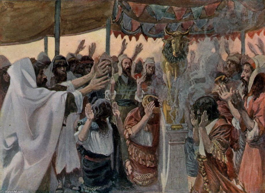 Wikioo.org - The Encyclopedia of Fine Arts - Painting, Artwork by James Jacques Joseph Tissot - The Golden Calf, as in Exodus