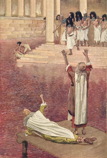 Wikioo.org – La Enciclopedia de las Bellas Artes - Pintura, Obras de arte de James Jacques Joseph Tissot - El agua se convierte en sangre