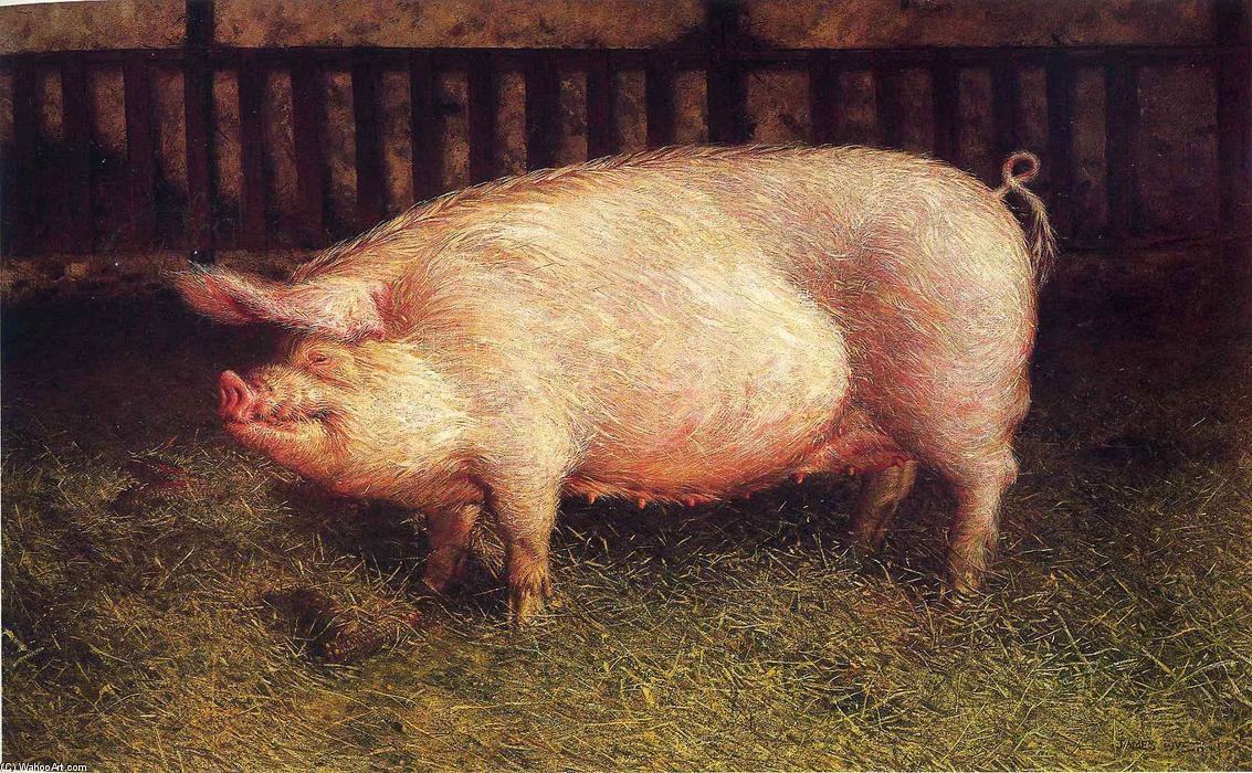 Wikoo.org - موسوعة الفنون الجميلة - اللوحة، العمل الفني Jamie Wyeth - Portrait of Pig
