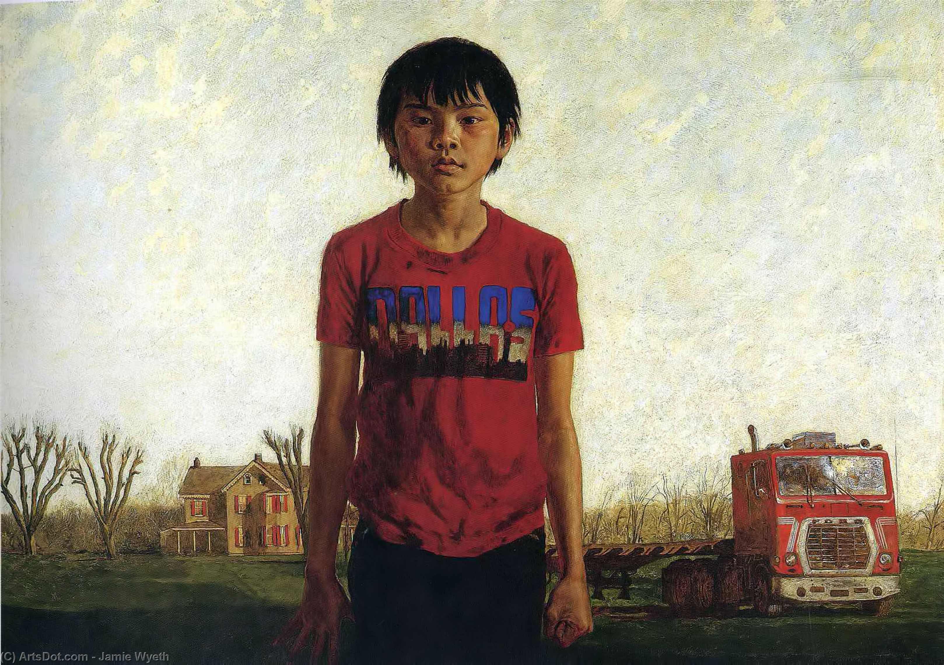 Wikioo.org - The Encyclopedia of Fine Arts - Painting, Artwork by Jamie Wyeth - Kalounna in Frogtown