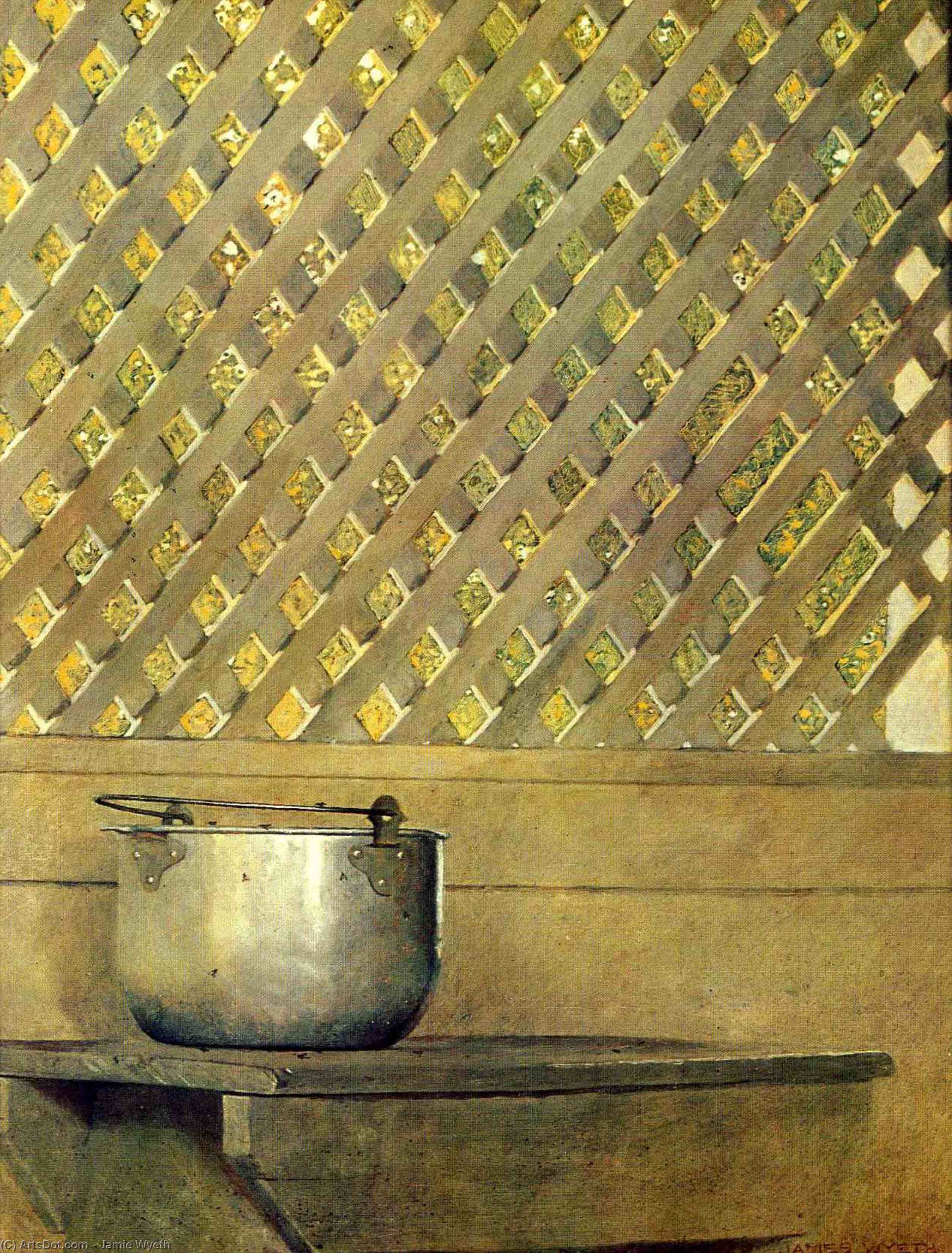 WikiOO.org - Encyclopedia of Fine Arts - Schilderen, Artwork Jamie Wyeth - Lattice Work