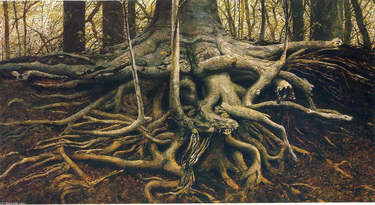 WikiOO.org - Encyclopedia of Fine Arts - Maľba, Artwork Jamie Wyeth - Roots