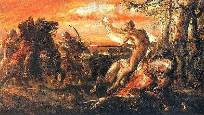 Wikioo.org - The Encyclopedia of Fine Arts - Painting, Artwork by Jan Matejko - The death of Leszek the White