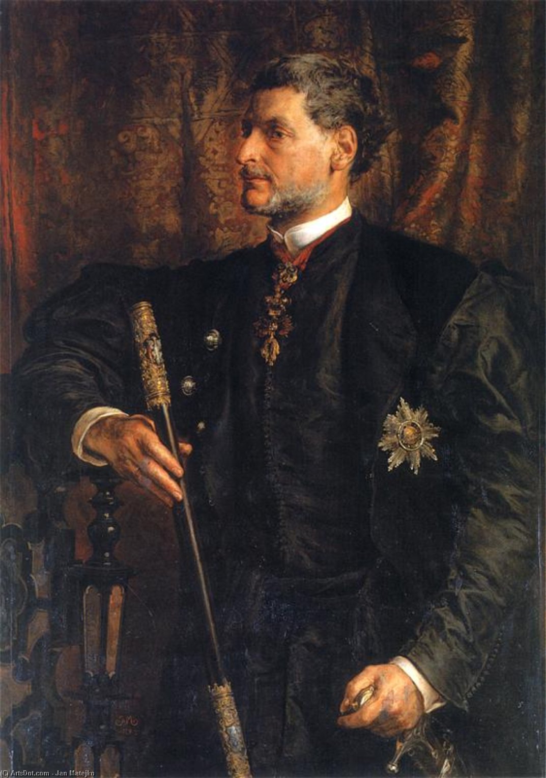 Wikioo.org - The Encyclopedia of Fine Arts - Painting, Artwork by Jan Matejko - Portrait of Alfred Potocki